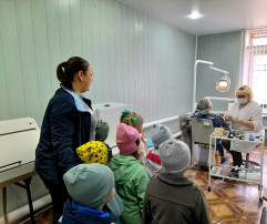 Воспитанники старшей группы посетили кабинет стоматологии. Воспитанники старшей группы посетили кабинет стоматологии.